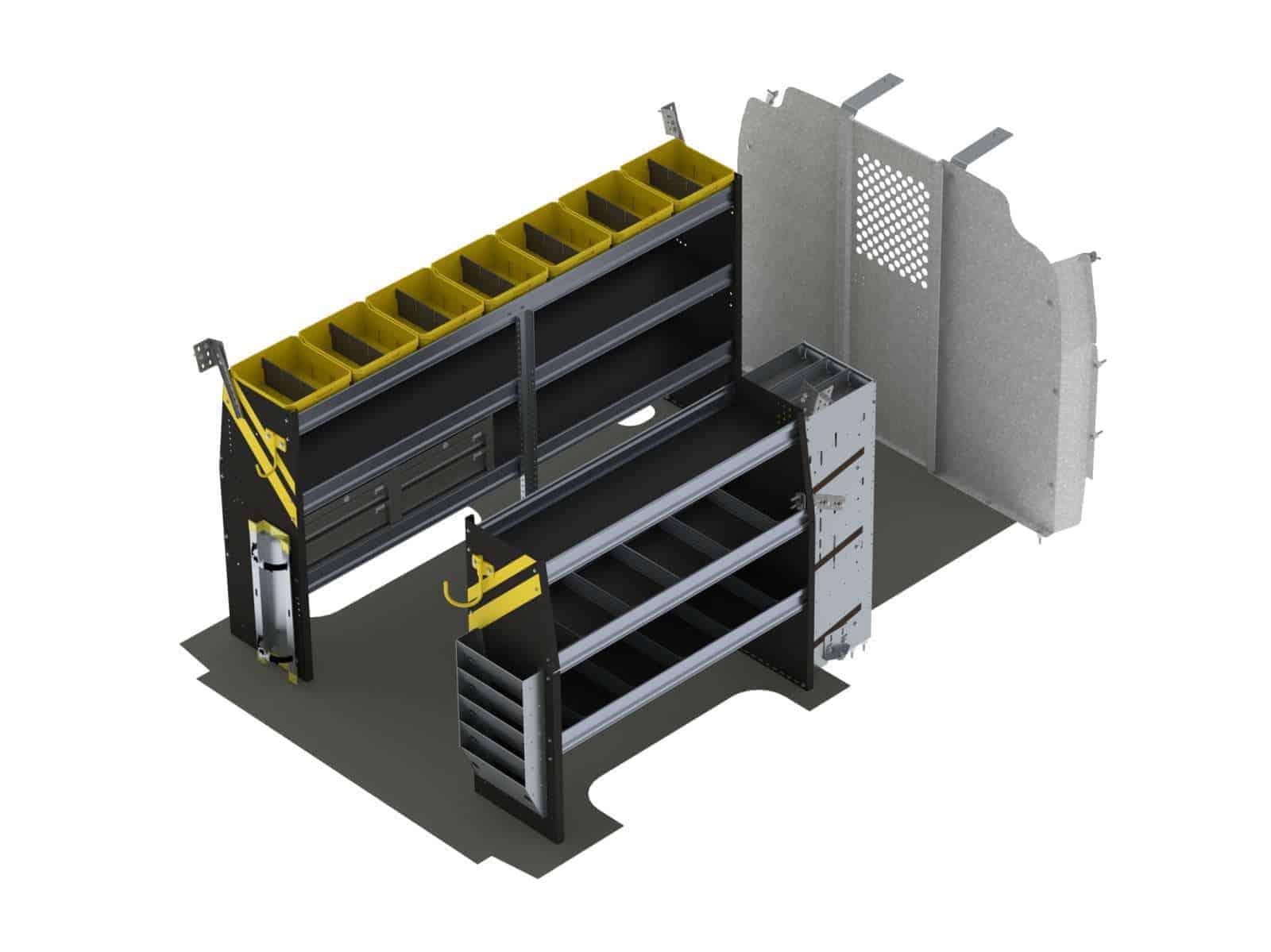 HVAC Van Shelving Package, Chevrolet Express, 135” WB - GSR-12