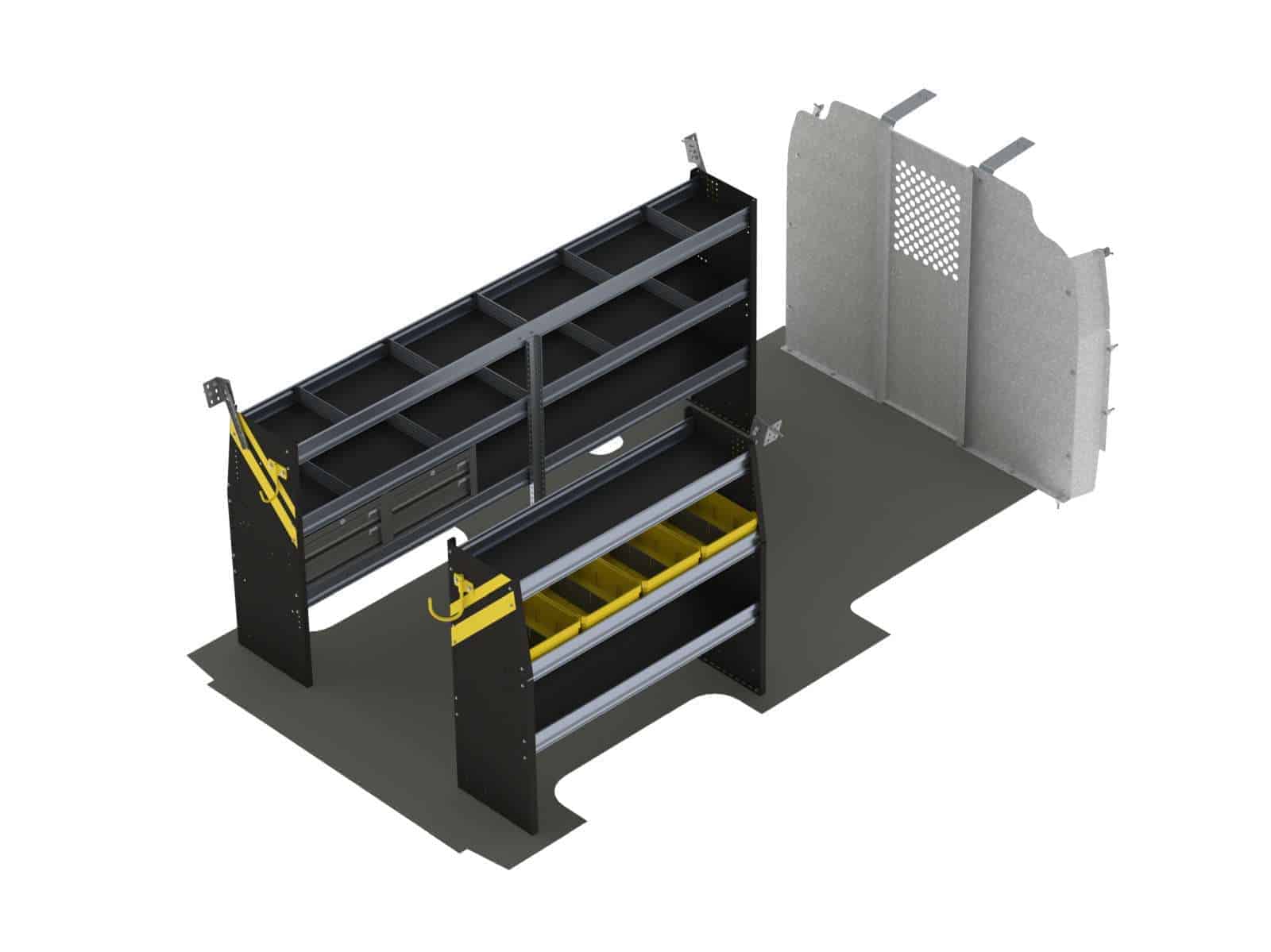 Mobile Service & Plumbing Van Shelving Package, Chevrolet Express, 155” WB - GSL-16